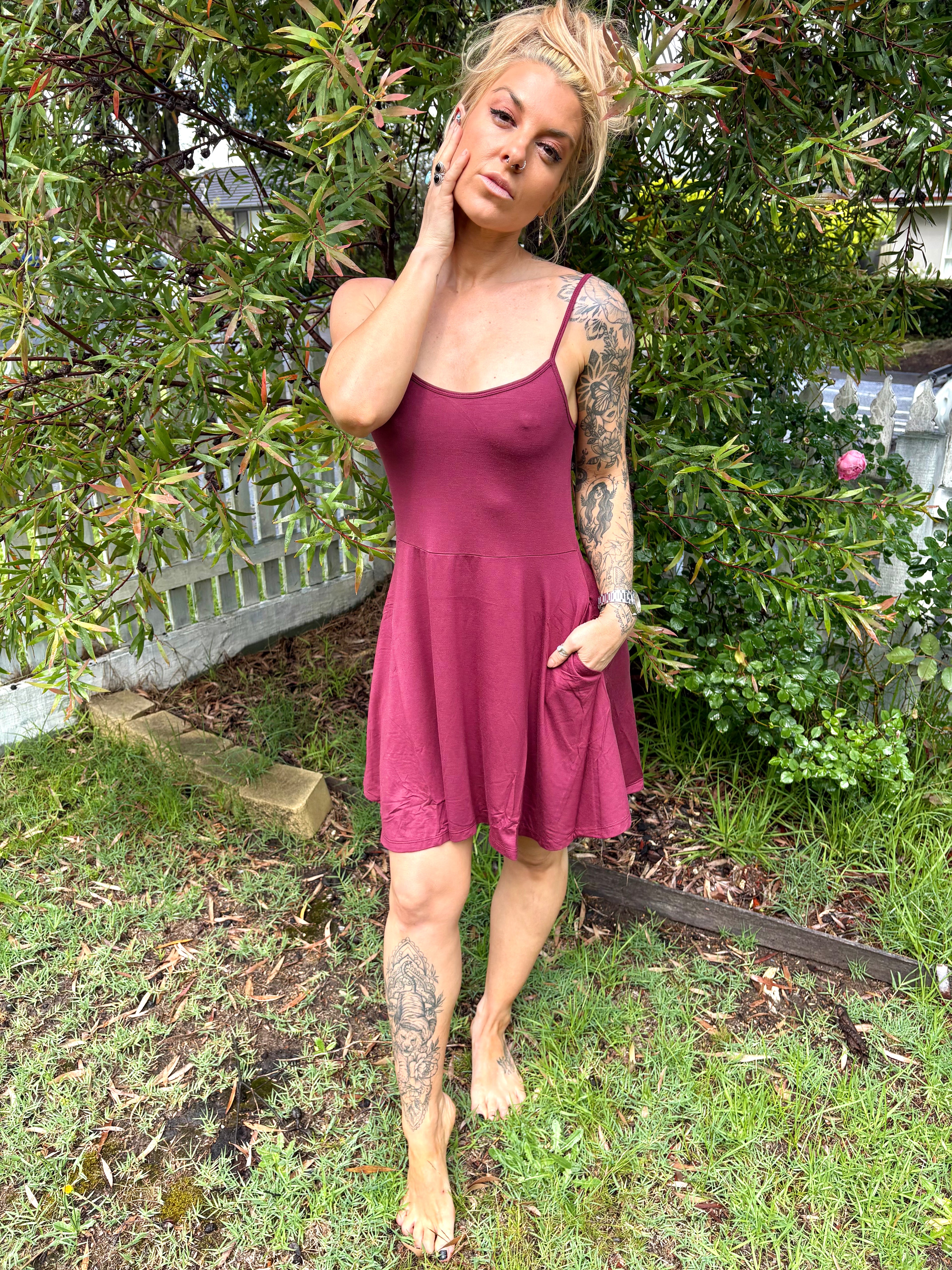 Allthera Mini Dress - Lovers Maroon