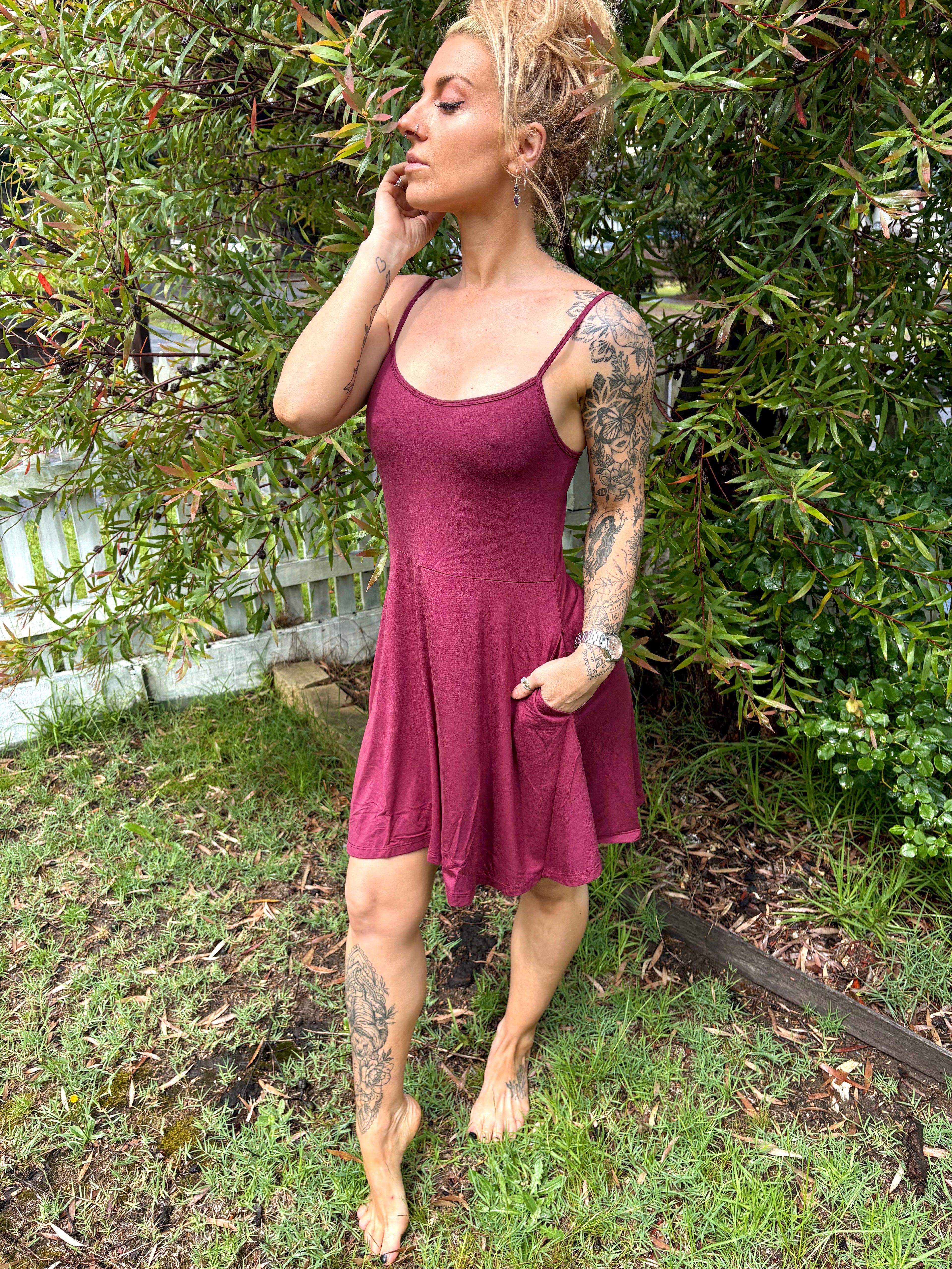 Allthera Mini Dress - Lovers Maroon