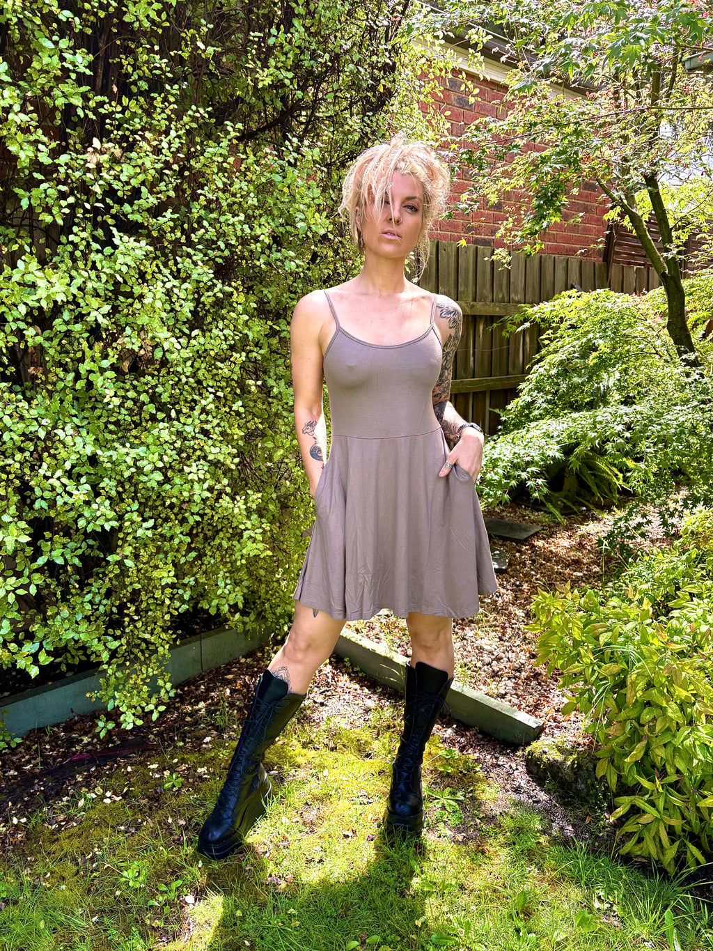 Allthera Mini Dress - Earth Dust Brown
