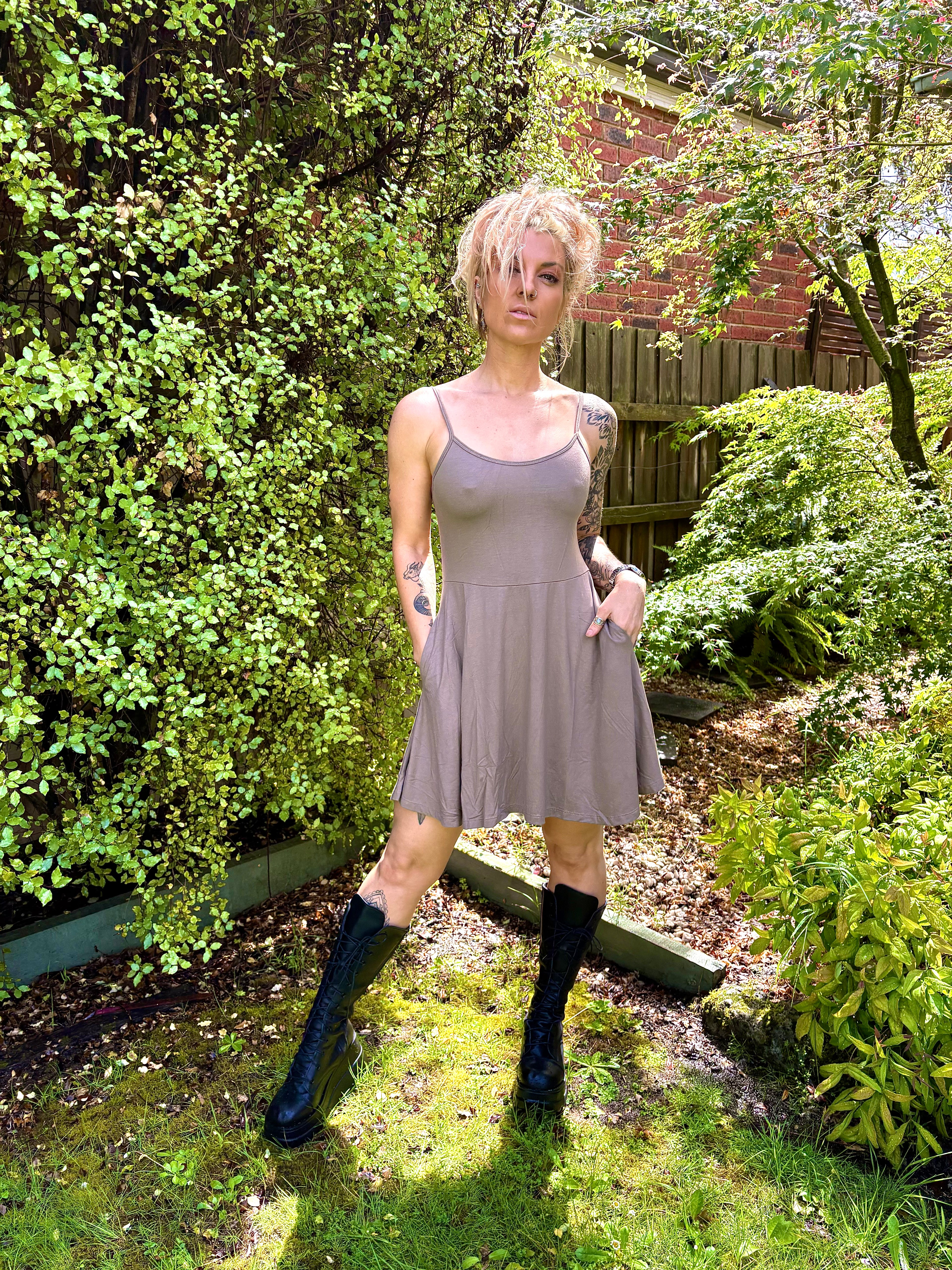 Allthera Mini Dress - Earth Dust Brown