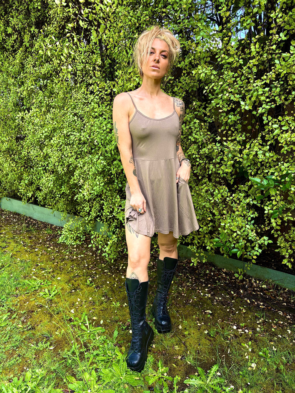 Allthera Mini Dress - Earth Dust Brown